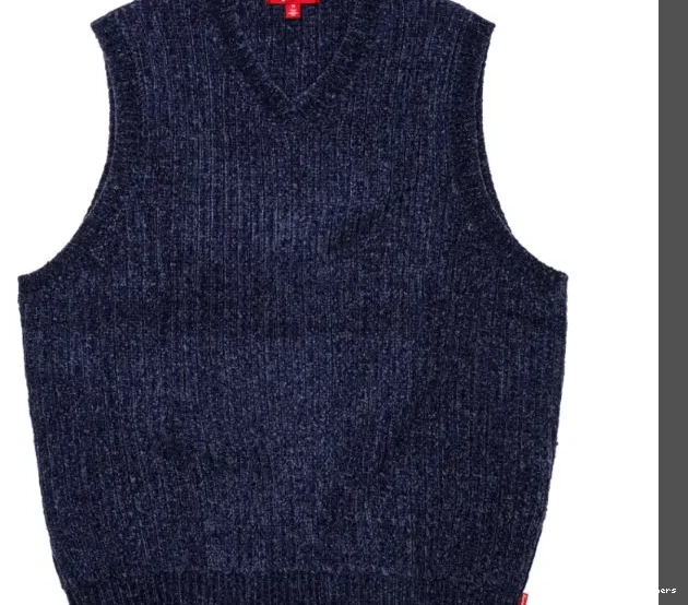 S XL Treasure Top Blue V Black Knitted Tank M 24 L FW 0601